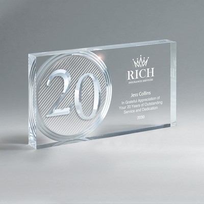 20 Years Anniversary Recognition Award (Clear)