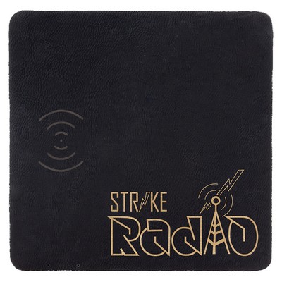Black/Gold Leatherette Phone Charging Mat