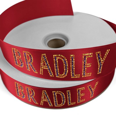 1 1/2" Badge Satin Ribbon - 50yd Roll - Sparkle
