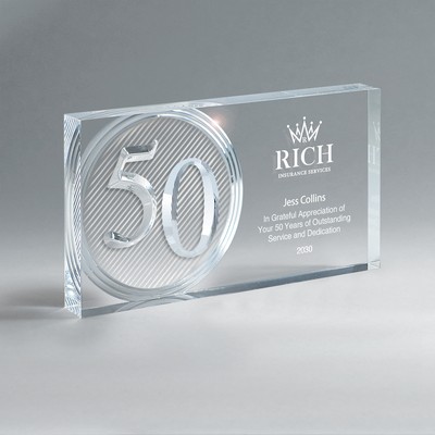 50 Years Anniversary Recognition Award (Clear)