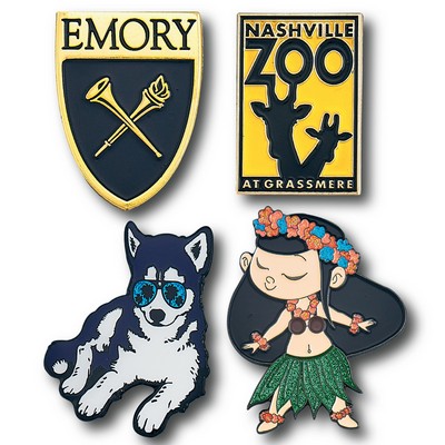 Custom Lapel Pins - 1 1/2" (1.5") Die Struck Soft Enamel