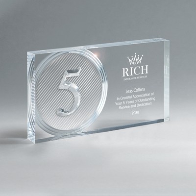 5 Years Anniversary Recognition Award (Clear)